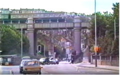 Queens Road railway bridge from St. Helens Road 1987